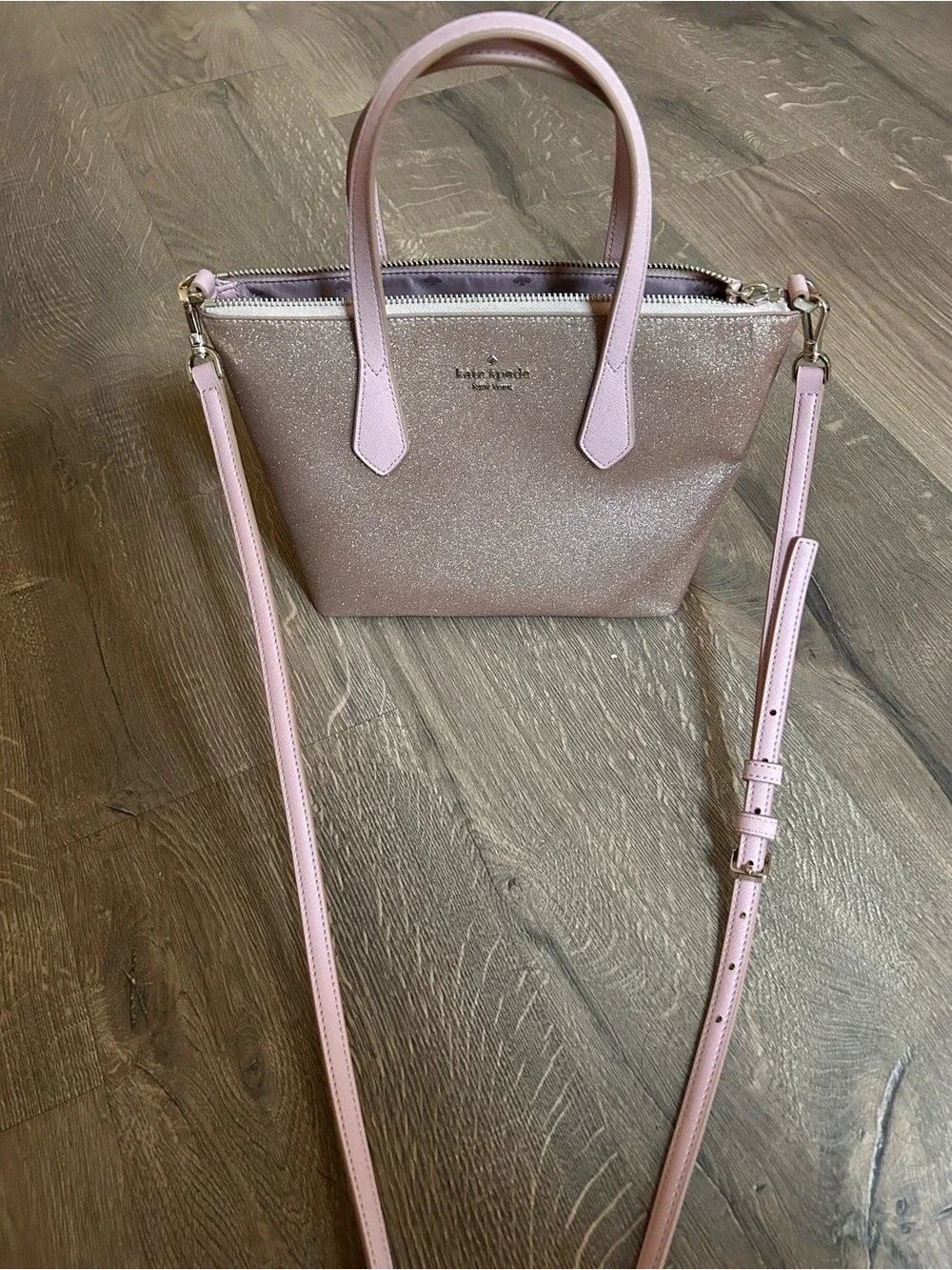 kate spade Pink Glitter Crossbody Tote